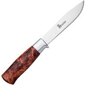 Brusletto 10108 Hunter Fixed Blade Knife Curly Birch Handles