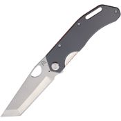 Cimo RF85TCY Regiflex Cyber Tanto Linerlock Knife Gray Handles