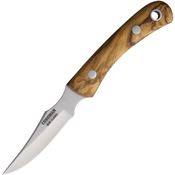 Cudeman 165L Mini Alaska Clip Point Fixed Blade Knife Olive Wood Handles