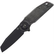 FOX 556A2 Metamorphosis Black Sheepfoot RadiusLock Knife Black Micarta Handles