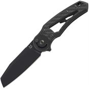 FOX 556A4 Metamorphosis Black Sheepfoot RadiusLock Knife Carbon Fiber Handles