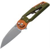 FOX 556B5 Metamorphosis Satin RadiusLock Knife OD Green Handles