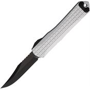 Heretic 022BF6ANAT Auto Manticore X Stonewash Recurve OTF Knife Black Grenade Handles