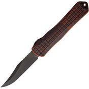 Heretic 030BF6ABRKORG Auto Manticore X Black MagnaCut Bowie OTF Knife Orange Handles