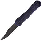 Heretic 030BF6ABRKPU Auto Manticore X Black MagnaCut Bowie OTF Knife Purple Handles