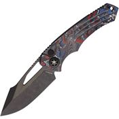 Heretic 0466AUSACC Pariah Black MagnaCut Drop Point ButtonLock Knife American Camo Handles