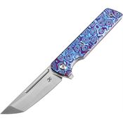 Kansept 2038T7 Anomaly Satin S35VN Tanto Linerlock Knife Timascus Handles