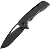 Kansept 2001S1 Mini Kyro Black Stonewash S35VN Linerlock Knife Black Stonewash Handles