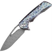 Kansept 2001S2 Mini Kryo Damascus Framelock Knife Light Handles