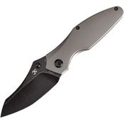 Kansept 1074A6 Baba Yaga Black Stonewash CPM-20CV Wharncliff Framelock Knife Bronze Handles