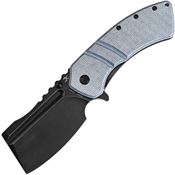 Kansept 1030A8 XL Korvid Black Stonewash 154CM Linerlock Knife Blue Handles