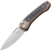 LionSTEEL TWBRCF Twain MagnaCut ButtonLock Knife Bronze/Carbon Fiber Handles