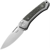 LionSTEEL TWGYCVG Twain MagnaCut ButtonLock Knife Green Micarta Handles