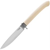 LionSTEEL AG1MW AGO Fixed Blade Knife White Micarta Handles