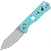 QSP 150GLC1 Canary Black Spear Point GlydeLock Knife Tiffany Blue Handles