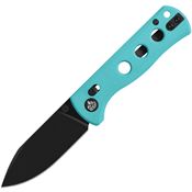 QSP 150GLC2 Canary Black GlydeLock Knife Tiffany Blue Handles