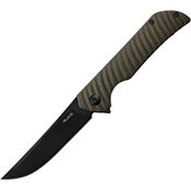 Ruike P122MB P122 Black Linerlock Knife Black Sculpted Micarta Handles