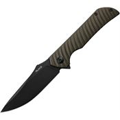 Ruike P123MB P123 Black Stonewash Linerlock Knife Black Handles