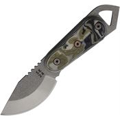 Shed 24SKOD 2023 Skur Stonewash Fixed Blade Knife Black/OD Green Handles