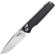 SRM 258LGB 258L D2 Carbon Steel Ambi Lock Knife Black G10 Handles