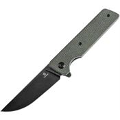 Tenable 2038A2 Anomaly Black Stonewash Nitro V Linerlock Knife Green Handles