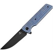 Tenable 2038A3 Anomaly Black Stonewash Nitro V Linerlock Knife Blue Frag Handles