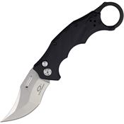 WithArmour 040BK Black Lynx Two Tone Button Lock Knife Black G10 Handles