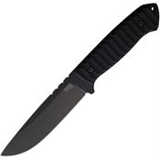 ZA-PAS UOTCGBK Ultra Outdoor Black Fixed Blade Knife Black G10 Handles