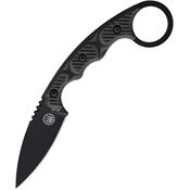 Beretta CO502A Small Black Carbon Steel Fixed Blade Knife Black/Gray G-10 Handles