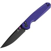 Bestech MK07F Bestechman Velix Black Button Lock Knife Purple Handles