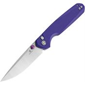 Bestech MK07C Bestechman Velix Two Tone Button Lock Knife Purple G-10 Handles