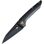 Bestech T2404E VK-Navi Black Stonewash M-Cut Red Insert Framelock Knife Black Stonewash Handles