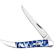 Case XX 50724 Toothpick Knife Blue Crackle Kirinite Handles