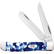 Case XX 50725 Mini Trapper Knife Blue Crackle Kirinite Handles