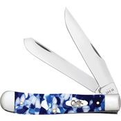 Case XX 50720 Trapper Knife Blue Crackle Kirinite Handles