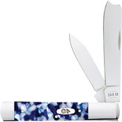 Case XX 50727 Razor Knife Blue Crackle Kirinite Handles