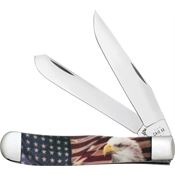 Case XX 10647 Trapper Knife Patriotic Color Handles