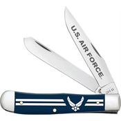 Case XX 32413 Air Force Trapper Knife Blue Handles