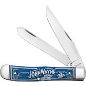 Case XX 10719 John Wayne Trapper Knife Blue Bone Handles