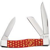 Case XX 13206 USMC Medium Stockman Knife Red Handles