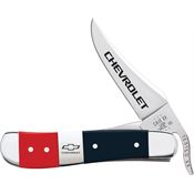 Case XX 33718 Chevrolet Russlock Knife Red/Blue Handles