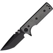 Chaves 14241 T.A.K. Black Elmax Tanto Point Linerlock Knife Black Micarta Handles