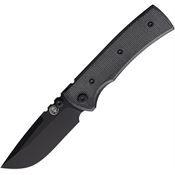 Chaves 14236 Redencion Street Black PVD Elmax Drop Point Linerlock Knife Black Micarta Handles