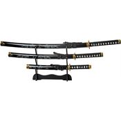 China Made 9270313 Double Dragon Samurai Set Black Handles