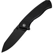 Civivi 230791 Placoid Black Stonewash Clip Point Linerlock Knife Black G10 Handles