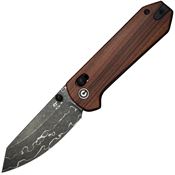 Civivi 23073BDS1 Yonder Damascus Crossbar Lock Knife Wood Handles