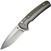 Civivi 22025D2 Sentinel Strike II Black Stonewash Nitro V Drop Point Button Lock Knife Gray Handles