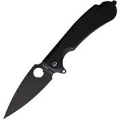 Daggerr RSFBKBW Resident Black Stonewash Spear Point Linerlock Knife Black Handles