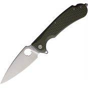 Daggerr RSFOLSW Resident Stonewash Spear Point Linerlock Knife Olive Handles