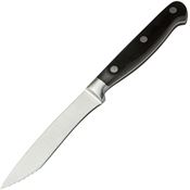 Dragon by Apogee 00818 Single Recurve Part Serrated Steak Knife Black Handles